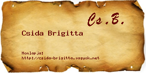 Csida Brigitta névjegykártya